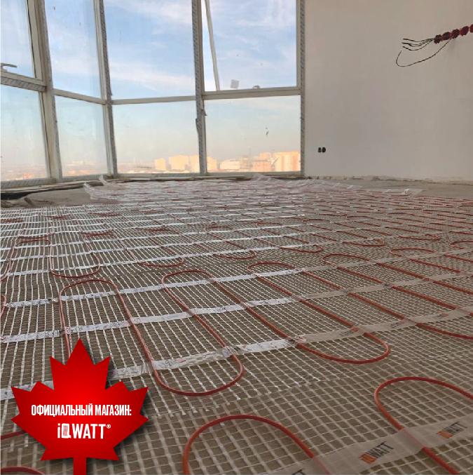 Тонкий самоклеящийся греющий мат IQ FLOOR MAT 150 Вт/м.кв - 4,0м²