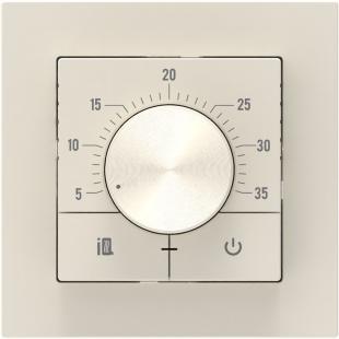 Электронный терморегулятор механическое управление IQ THERMOSTAT Dm слоновая кость